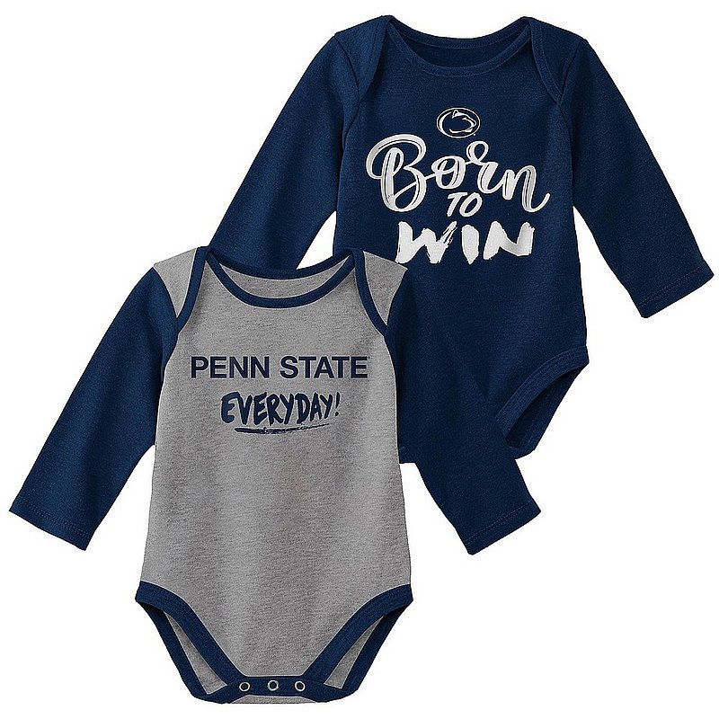 Penn State Infant Born To Win Long Sleeve Onesie 2-Pack Nittany Lions (PSU) 