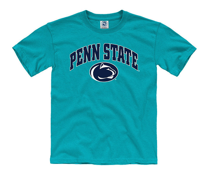 Penn State Kids Arching Over Lion Tee Tropic Blue Nittany Lions (PSU) 