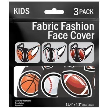 Kids Sports 3 Pack Cloth Face Masks 