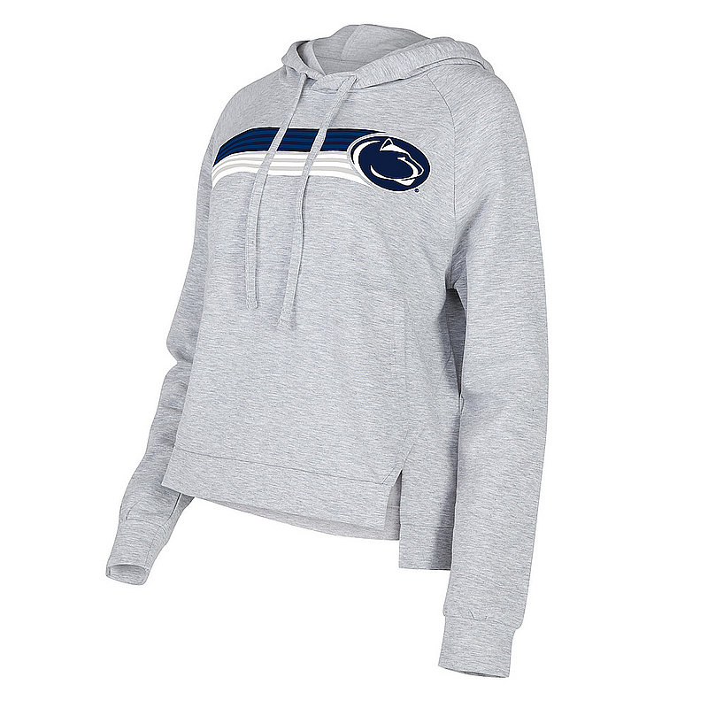 Penn State Ladies Heather Grey Tri-Blend Hooded Sweatshirt Nittany Lions (PSU) 