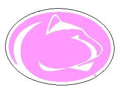 Penn State Lion Head Magnet Pink 3 Inch