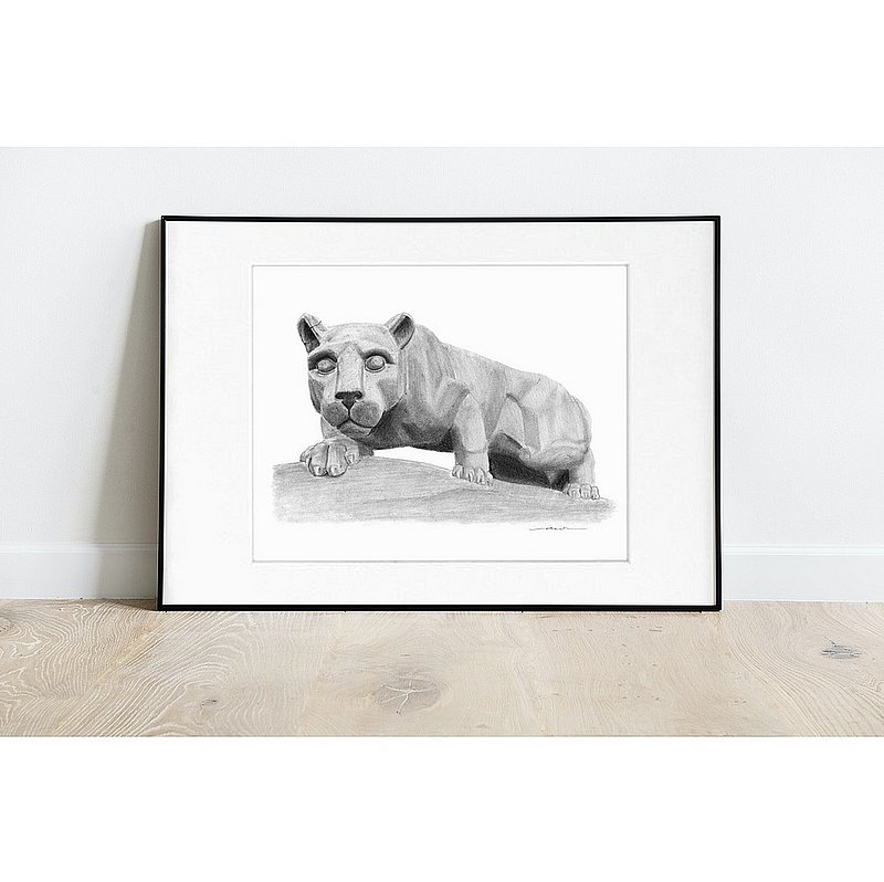 Penn State Lion Shrine Fine Art Print 11x14 Matted Nittany Lions (PSU) 