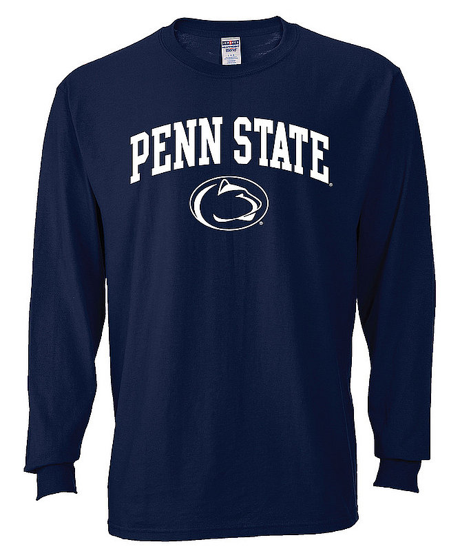 Penn State Long Sleeve Shirt Arching Over Lion Head Navy