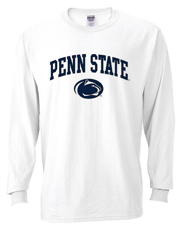 Penn State Long Sleeve Shirt Arching Over Lion Head White