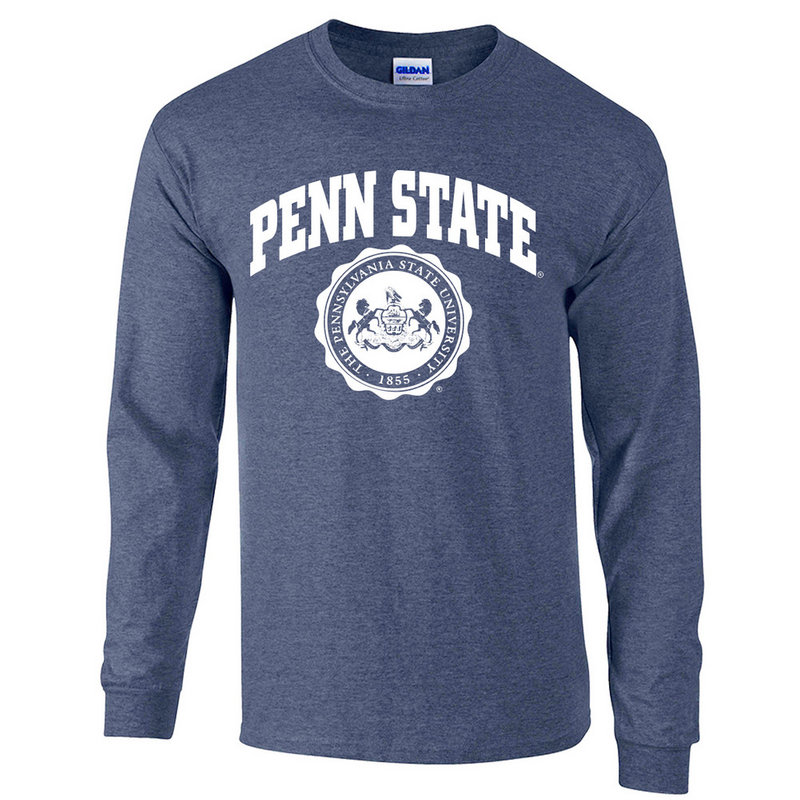 Penn State Long Sleeve Shirt Official Seal Heather Navy
