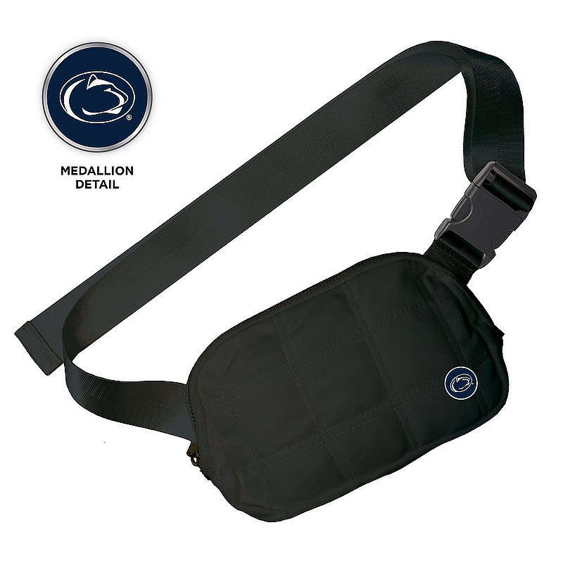 Penn State Medallion Quilted Belt Bag Black Nittany Lions (PSU) 