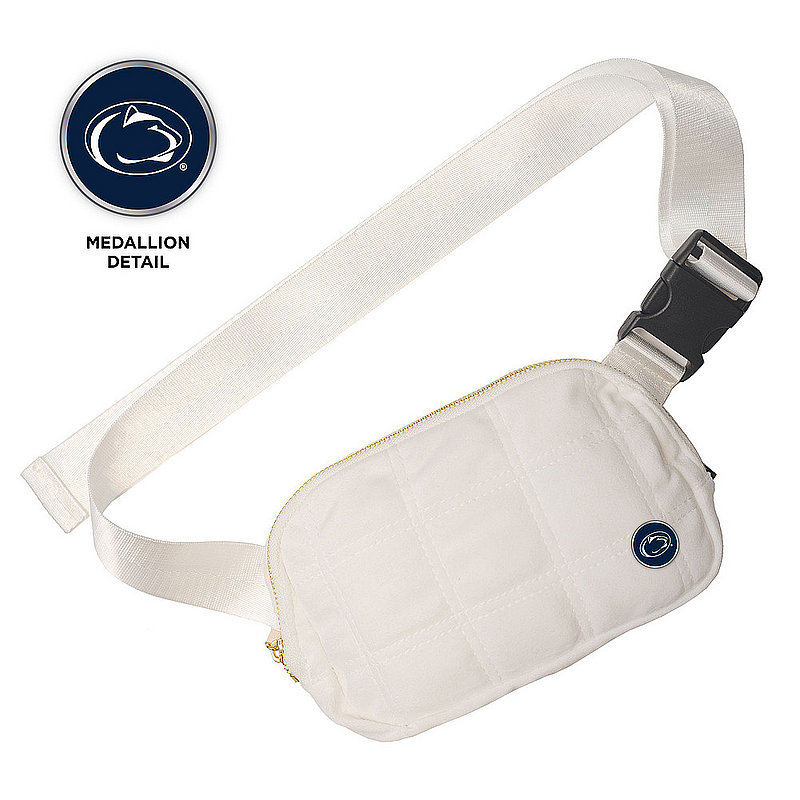 Penn State Medallion Quilted Belt Bag White Nittany Lions (PSU) 