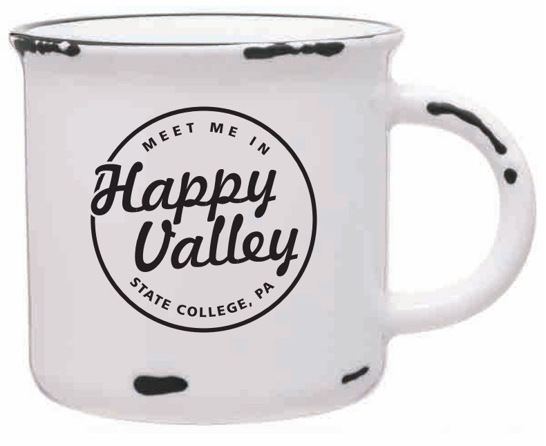 Meet Me in Happy Valley White Vintage Mug 
