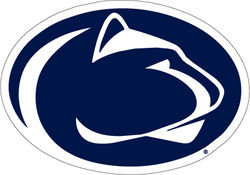 Penn State Navy & White Lion Head Decal 3.5 Inch