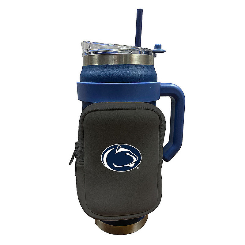 Penn State Neoprene Adjustable Water Bottle Pouch Black Nittany Lions (PSU) 