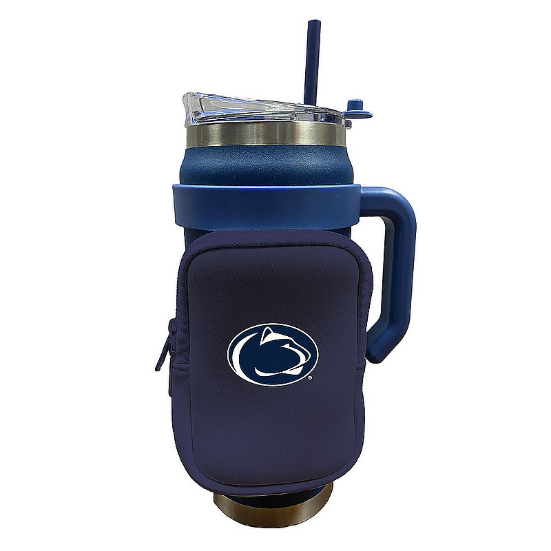 Penn State Neoprene Adjustable Water Bottle Pouch Navy Nittany Lions (PSU) 