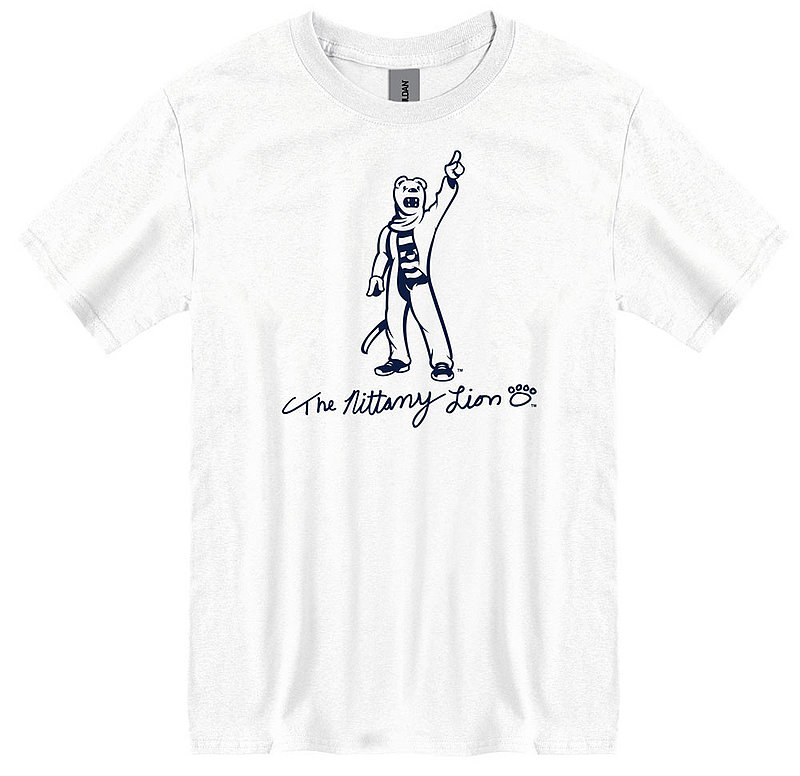 Penn State New Mascot T-Shirt White Nittany Lions (PSU) 