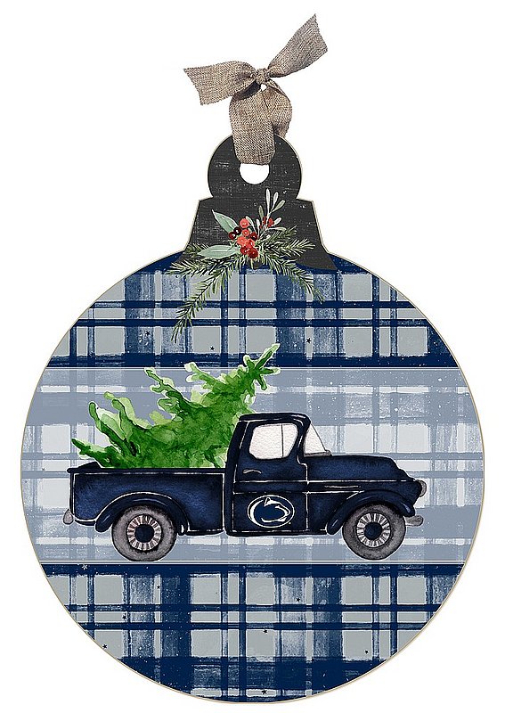 Penn State Nittany Lions 10" Christmas Truck Wood Ornament Sign