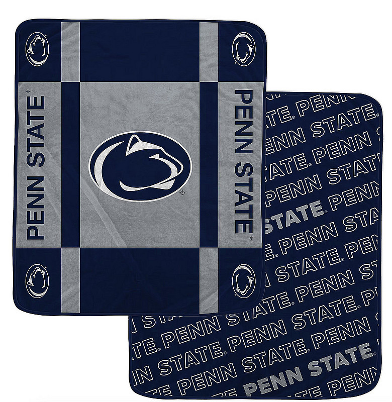 Penn State Nittany Lions 60" x 70" Reverse Block Ultra Lux Throw Blanket Nittany Lions (PSU) 
