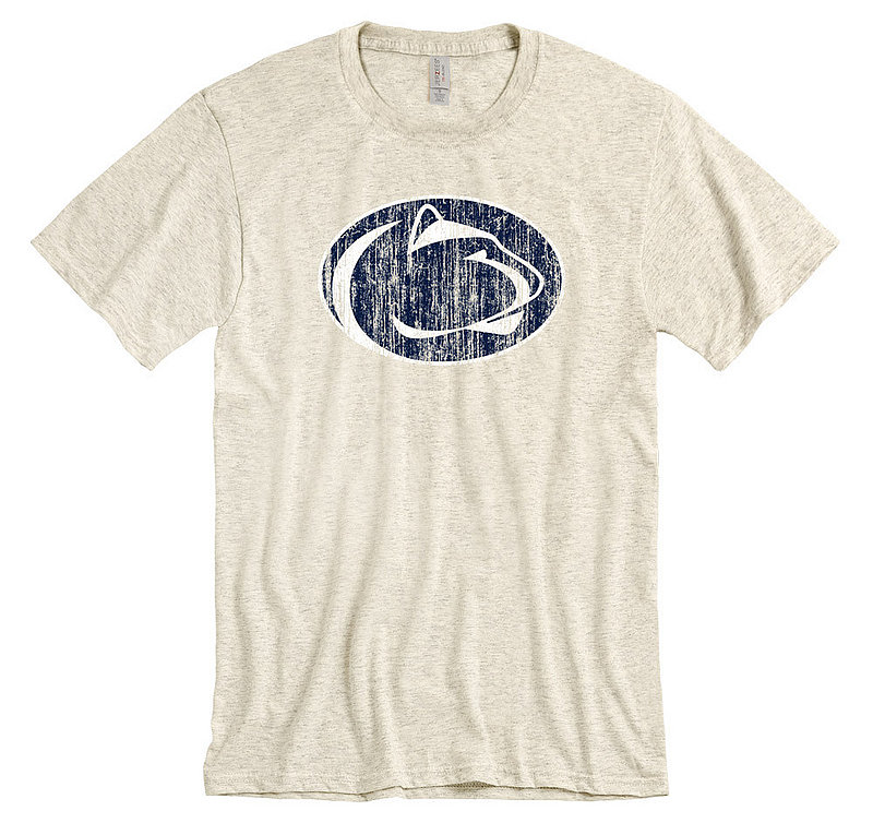 Penn State Nittany Lions Distressed Heather Oatmeal Tee Nittany Lions (PSU) 