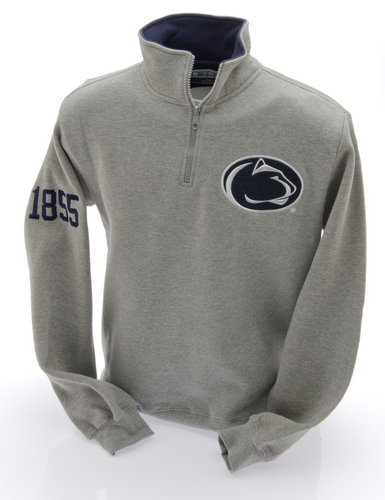 Penn State Nittany Lions Embroidered Quarter Zip Sweatshirt Gray Nittany Lions (PSU) 
