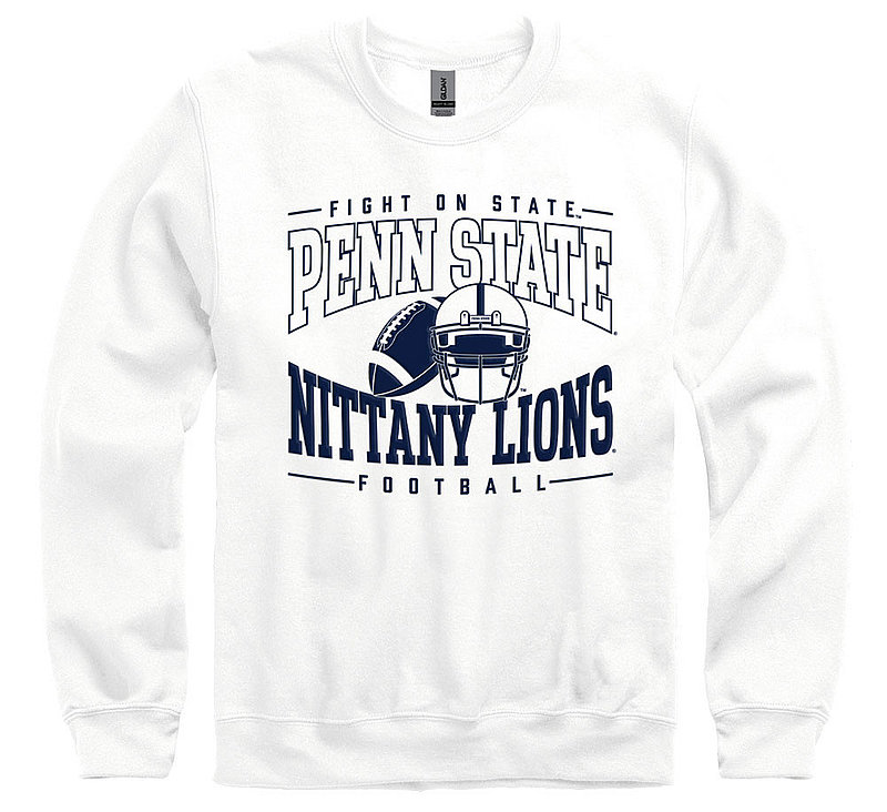 Penn State Nittany Lions Football Puff Ink Crewneck Sweatshirt White Nittany Lions (PSU) 