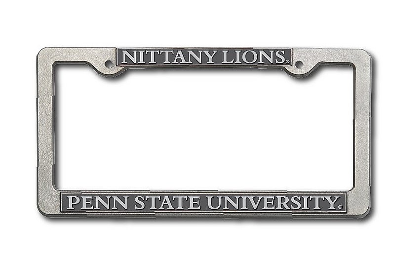 Penn State Nittany Lions Heavy Duty Pewter License Plate Frame