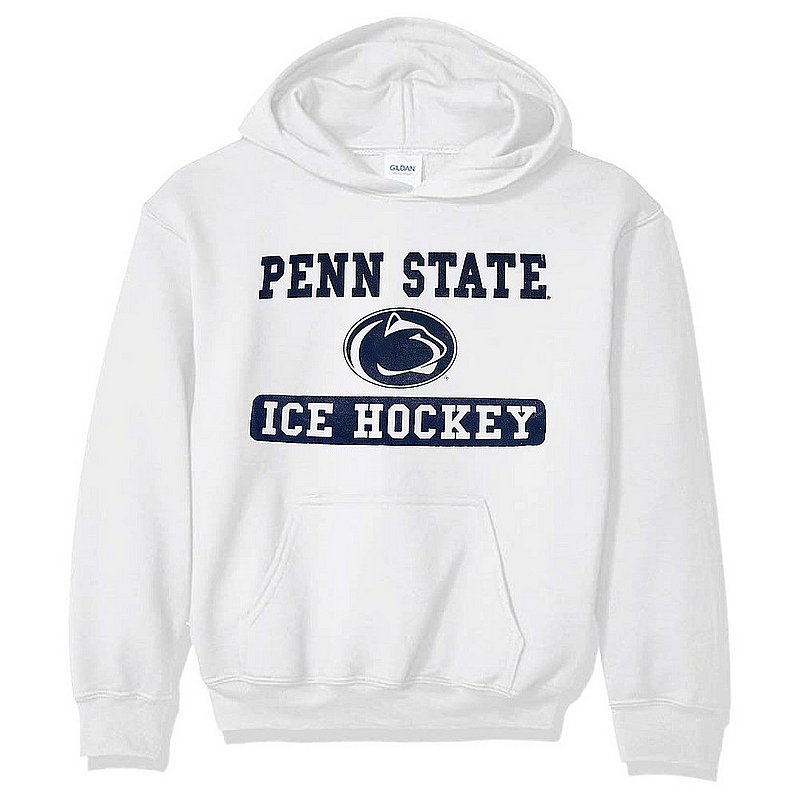 Penn State Nittany Lions Ice Hockey Bar Hooded Sweatshirt White Nittany Lions (PSU) 