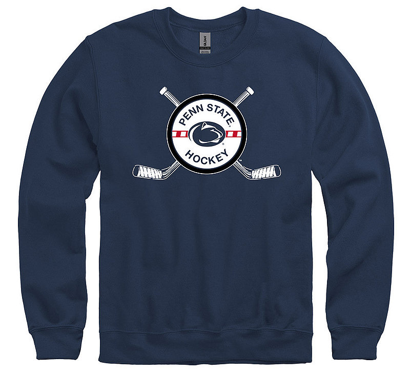 Penn State Nittany Lions Ice Hockey Puck Crewneck Sweatshirt Navy Nittany Lions (PSU) 