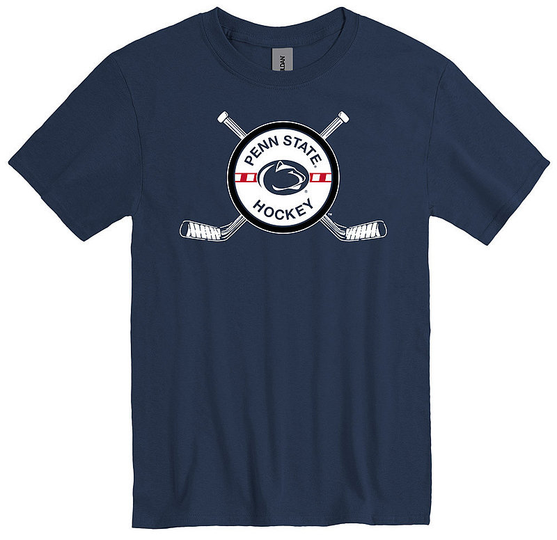 Penn State Nittany Lions Ice Hockey Puck T-Shirt Navy Nittany Lions (PSU) 