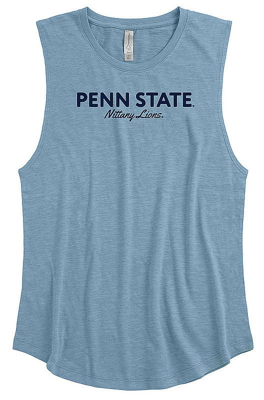 Penn State Nittany Lions Ladies Slub Sleeveless Steel Blue Tank Nittany Lions (PSU) 