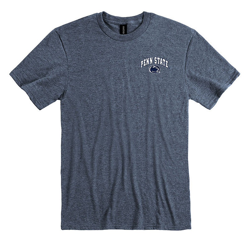 Penn State Nittany Lions Left Chest Soft Style Tee Heather Navy  