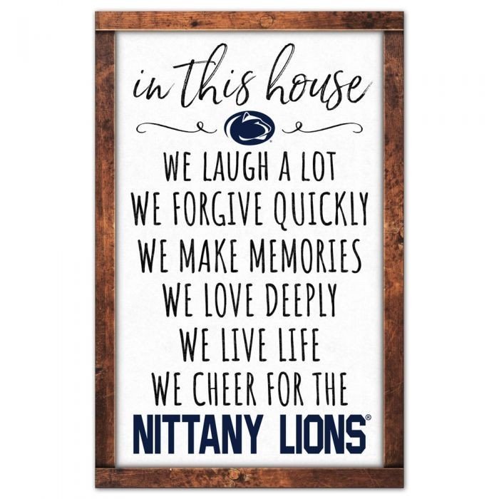 Penn State Nittany Lions Memories 11" X 17" Wood sign 