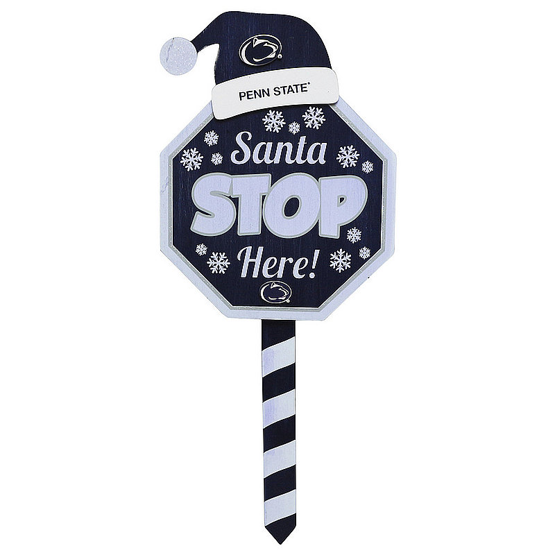 Penn State Nittany Lions Santa Stop Here Stake 