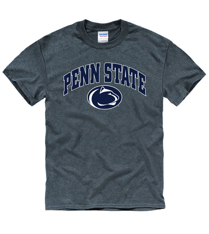 Penn State Nittany Lions T-Shirt Arching Over Lion Charcoal Nittany Lions (PSU) 