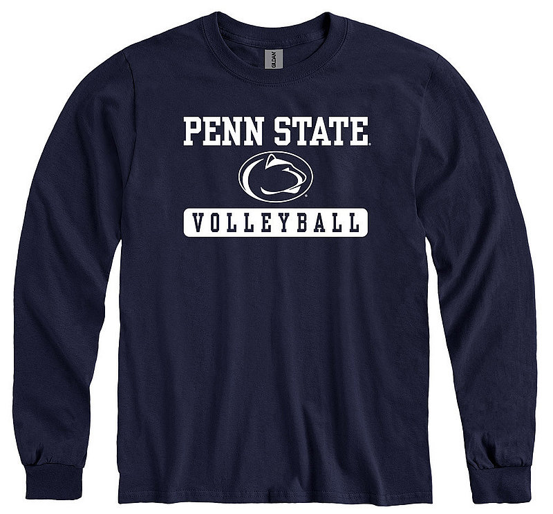Penn State Nittany Lions Volleyball Bar Long Sleeve T-Shirt Navy Nittany Lions (PSU) 