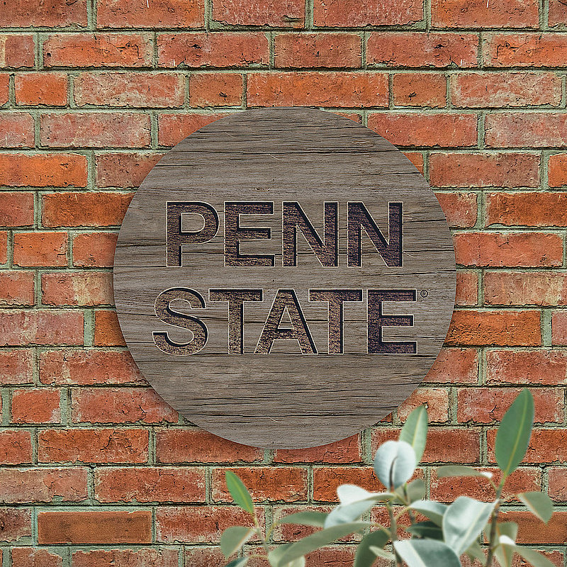 Penn State Nittany Lions Wood Circular Sign 