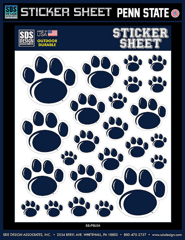 Penn State Paw Variety Pack Stickers Nittany Lions (PSU) 
