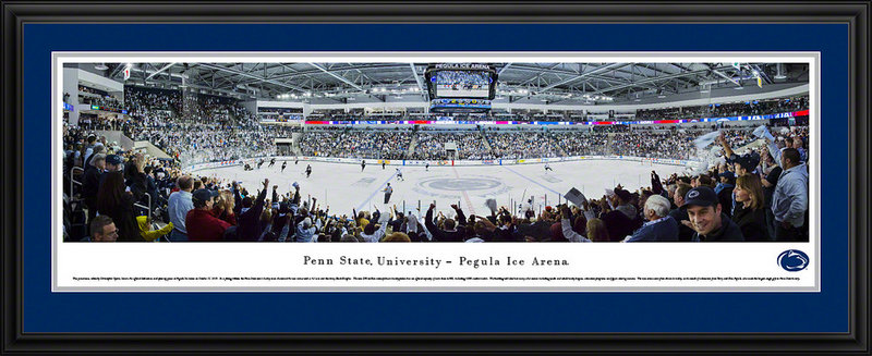 Penn State Pegula Ice Arena Panorama Deluxe Framed and Matted Nittany Lions (PSU) DSBWP-PSU3D 