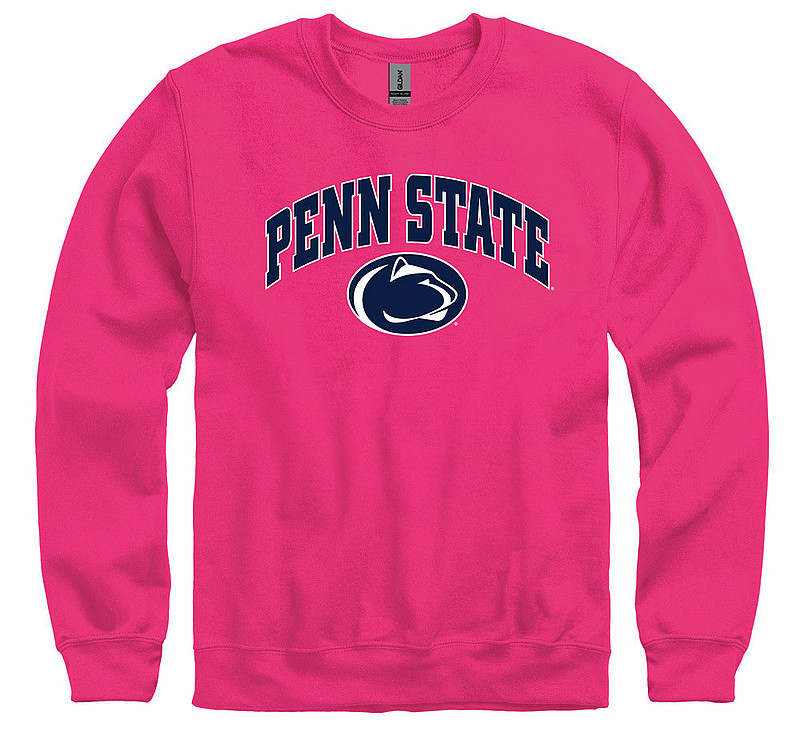 Penn State Pink Arching Over Lion Head Crewneck Sweatshirt Nittany Lions (PSU) 