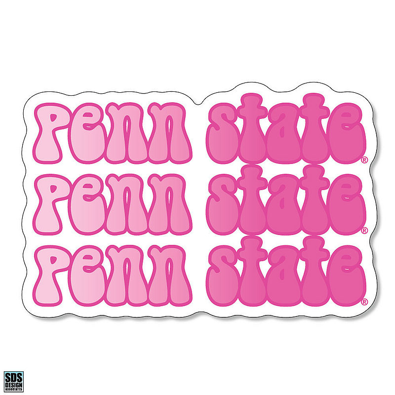 Penn State Pink Groovy Bubble Rugged Sticker Nittany Lions (PSU) 