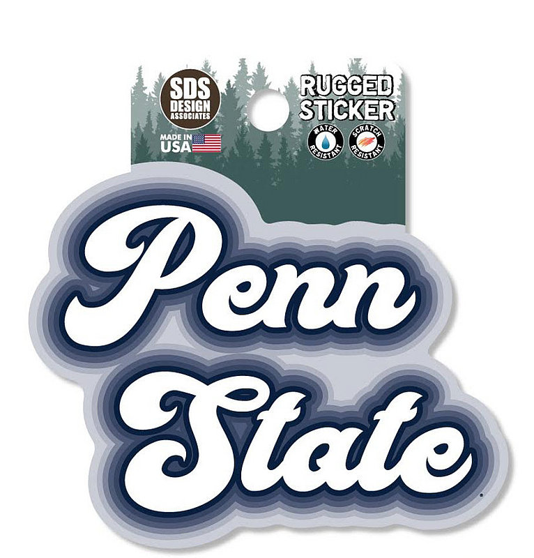 Penn State Retro Script Rugged Sticker