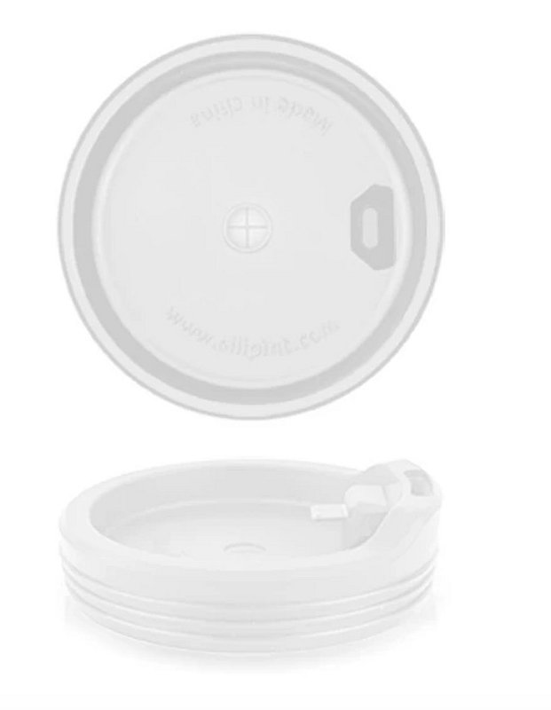 Silipint Forsted White Lid & Straw Set