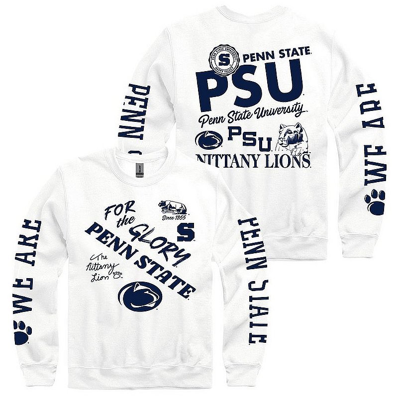 Penn State Super Fan Icon White Crewneck Sweatshirt Nittany Lions (PSU) 
