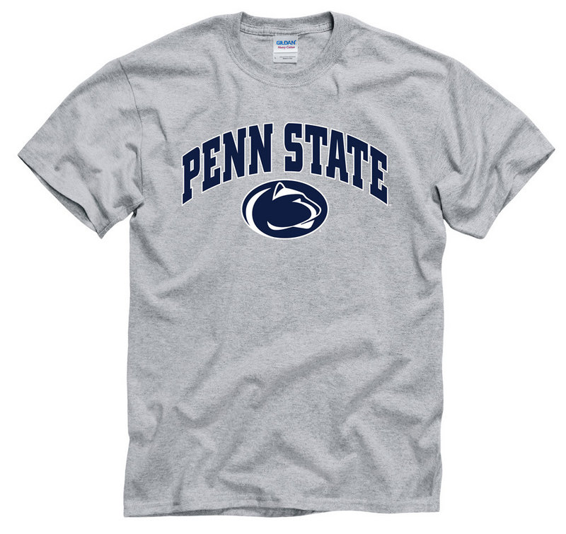 Penn State T-Shirt Arching Over Lion Head Gray Nittany Lions (PSU) 015PSU 