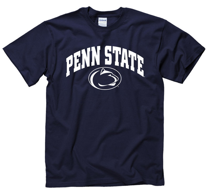 Penn State T-Shirt Arching Over Lion Head Navy