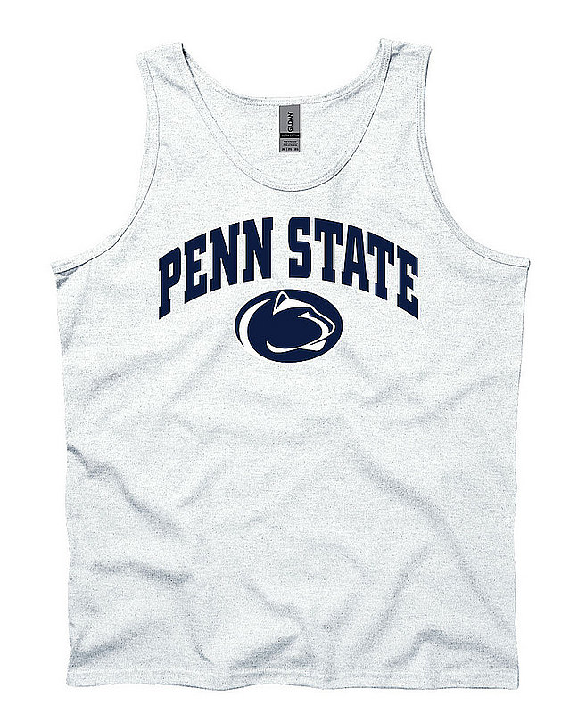 Penn State Tank Top Arching Over Lion Head Ash Grey