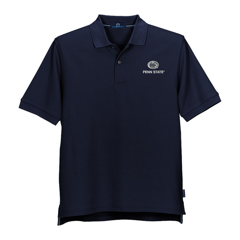 Small Heather Blue NCAA Penn State Nittany Lions Womens Campus Specialties 3/4 Sleeve Jersey Polo