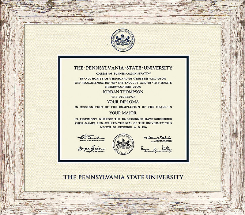 Penn State University Barnwood Diploma Frame Nittany Lions (PSU) 329592 