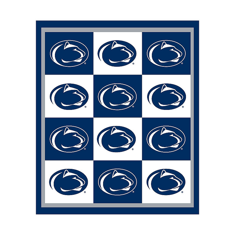 Penn State University Classic Checkered Knit Throw Blanket Nittany Lions (PSU) 