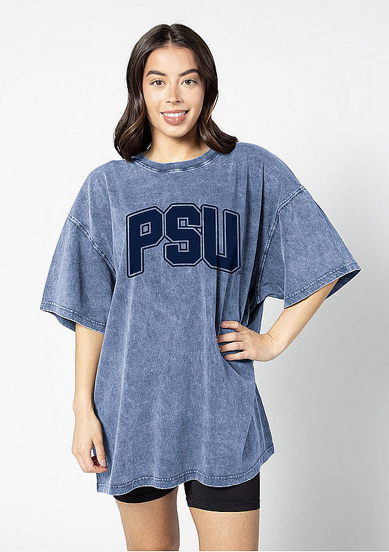 Penn State University Women's Mineral Wash Band Tee Navy Nittany Lions (PSU) 