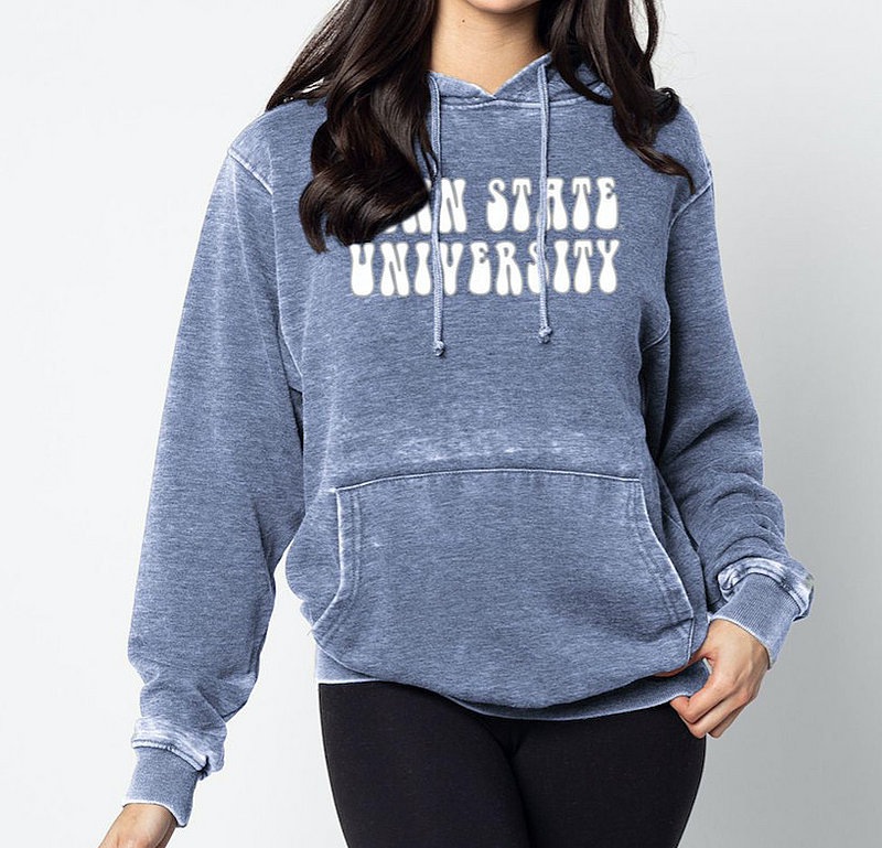 Penn State University Women's Navy Burnout Campus Hooded Sweatshirt
