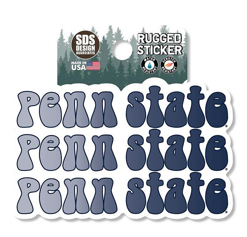 Penn State Vintage Groovy Bubble Rugged Sticker Nittany Lions (PSU) 