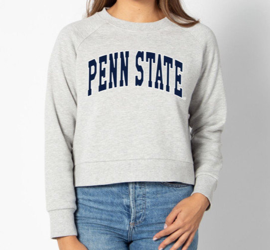 Penn State Women's Boxy Raglan Pullover Crewneck Sweatshirt 