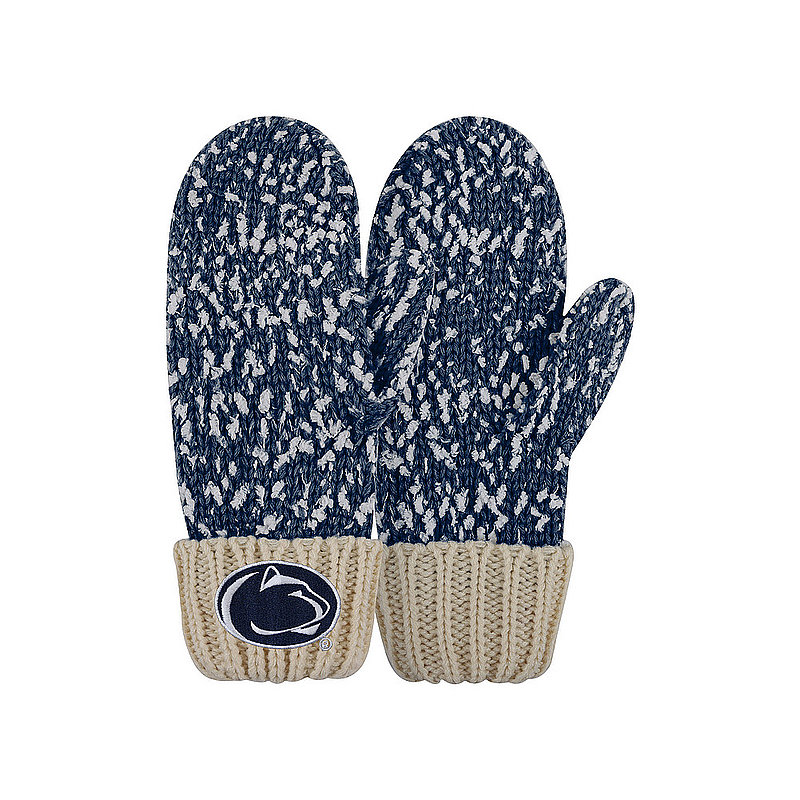 Penn State Women's Confetti Navy and Cream Mittens 